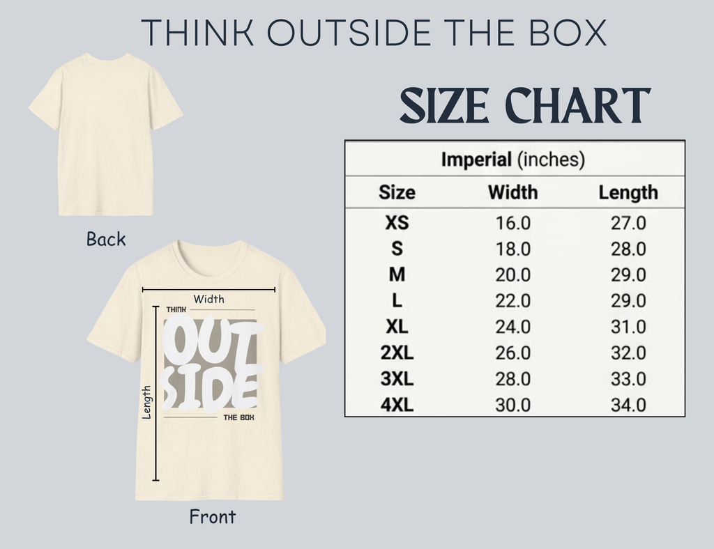 Think Outside The Box Oversized Graphic T-Shirt