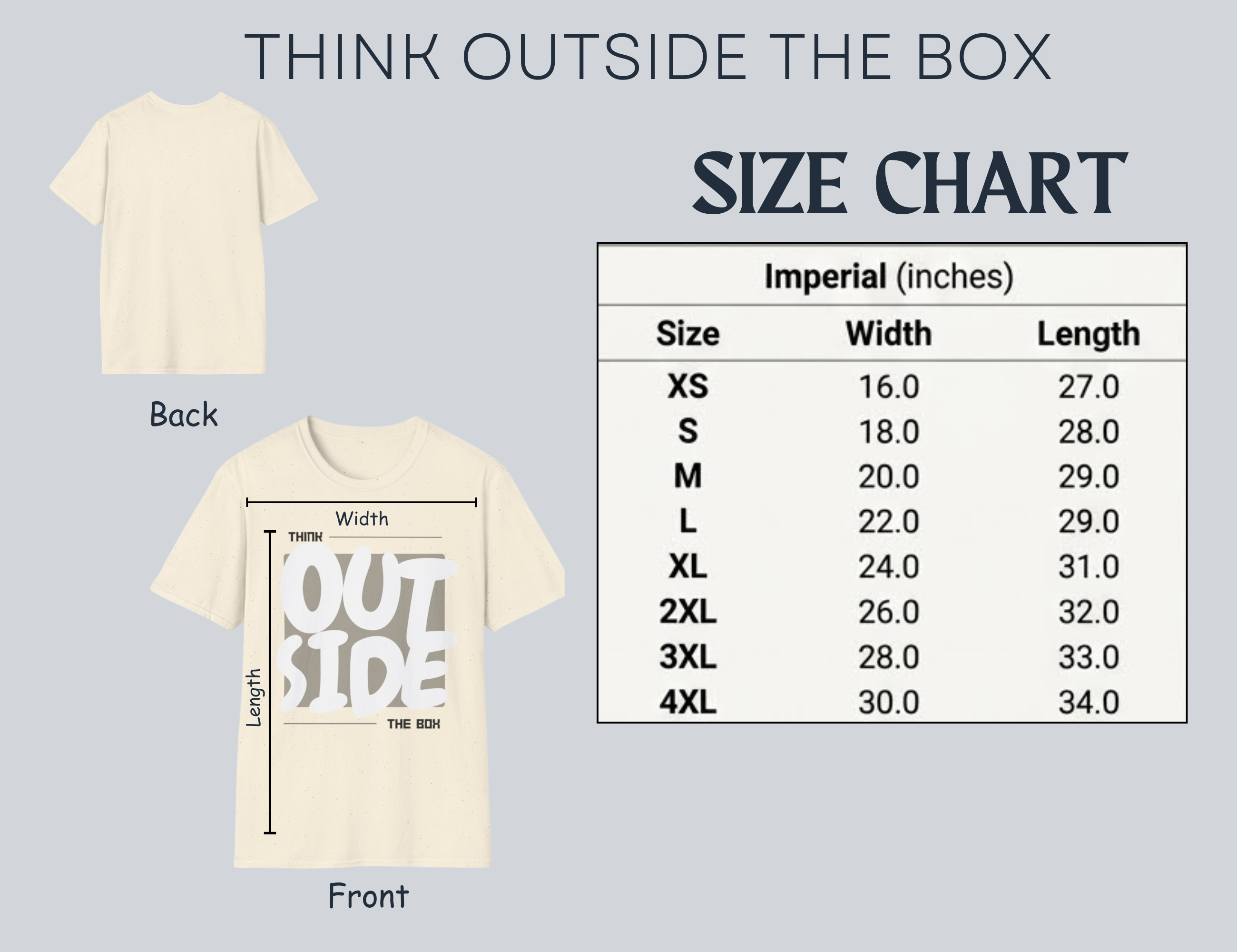 Think Outside The Box Oversized Graphic T-Shirt